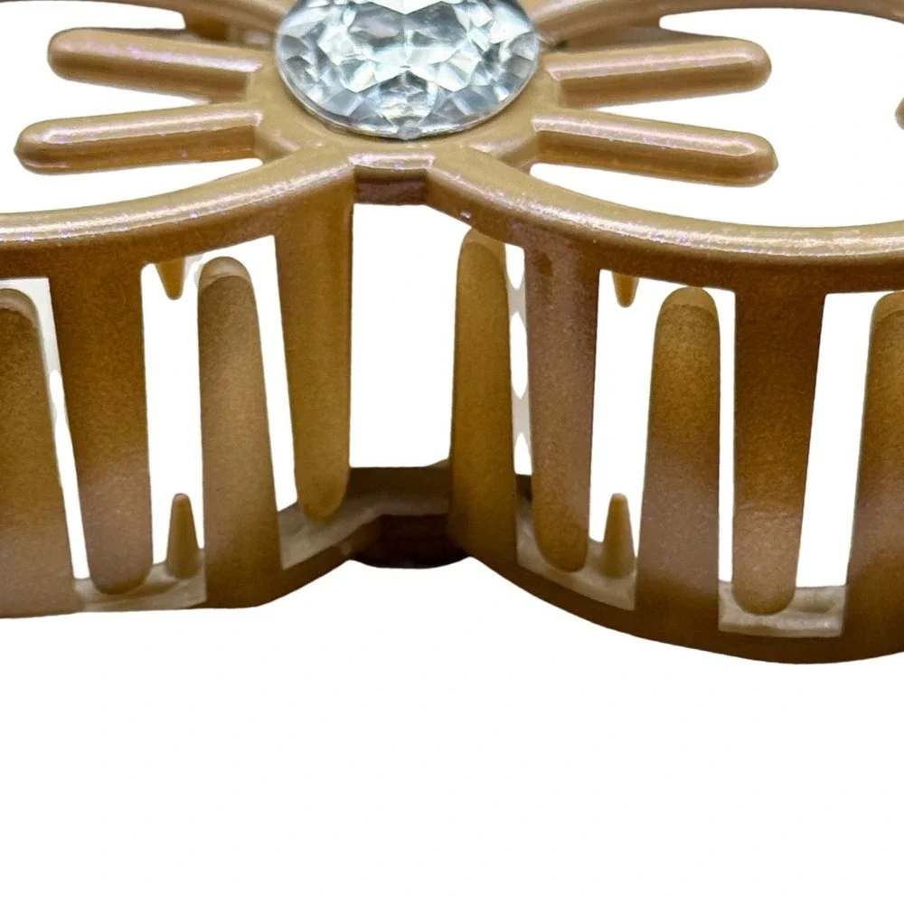 Sparkly‎ Rhinestone Butterfly Claw Clip Hair Accessory Gold Tone